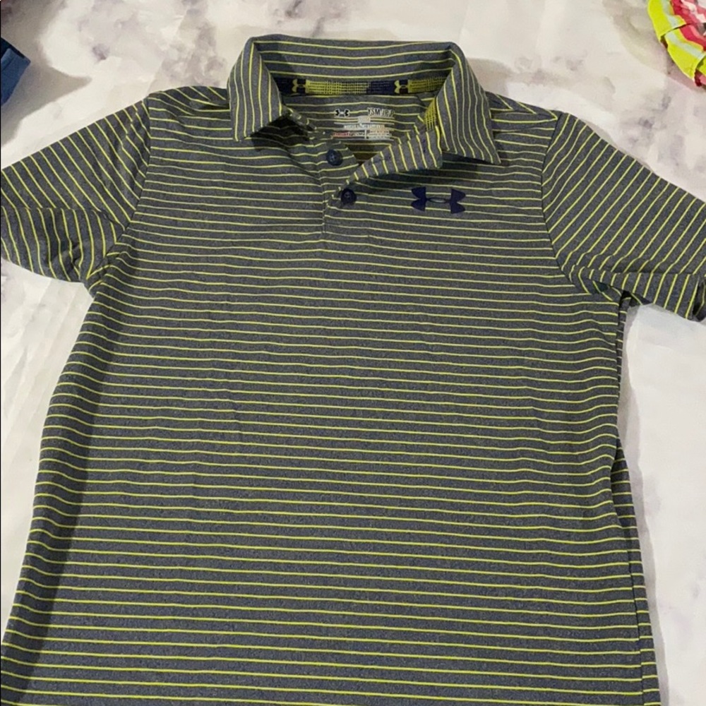 Under Armour boys striped polo
